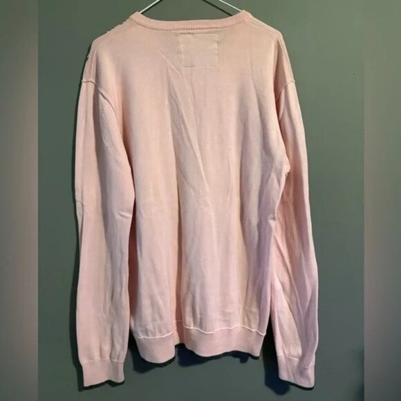 Hemisphere 89 size large men’s Pink and Gray Geometric Sweater 100% cotton - Picture 2 of 7